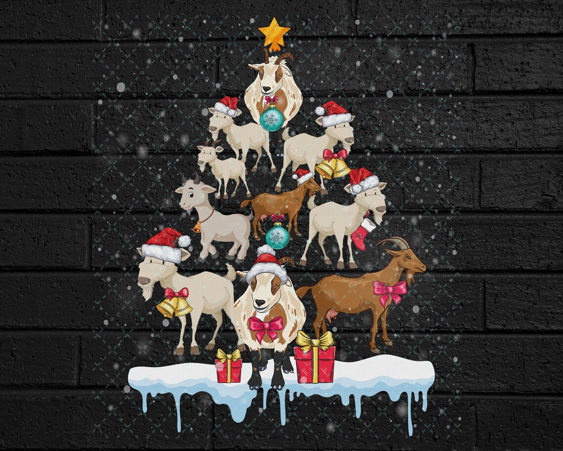 Christmas Tree Goats Png Merry Goatmas Goat Lovers Goatmas Etsy