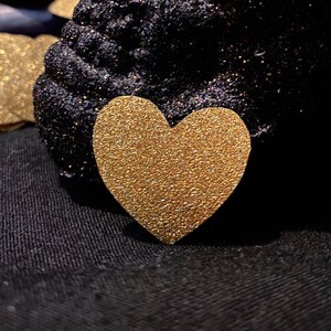 Heart Glitter Stickers 1.5 x 1.75 inch 144 / Gold Glitter