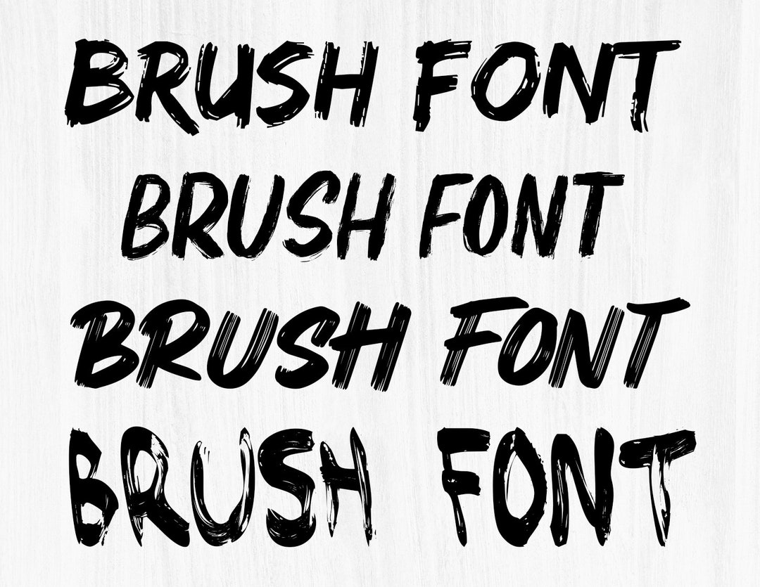 4 Brush Fonts Bundle SVG, Ttf, Brush Alphabet SVG, Instant Download, Font SVG, Digital Download