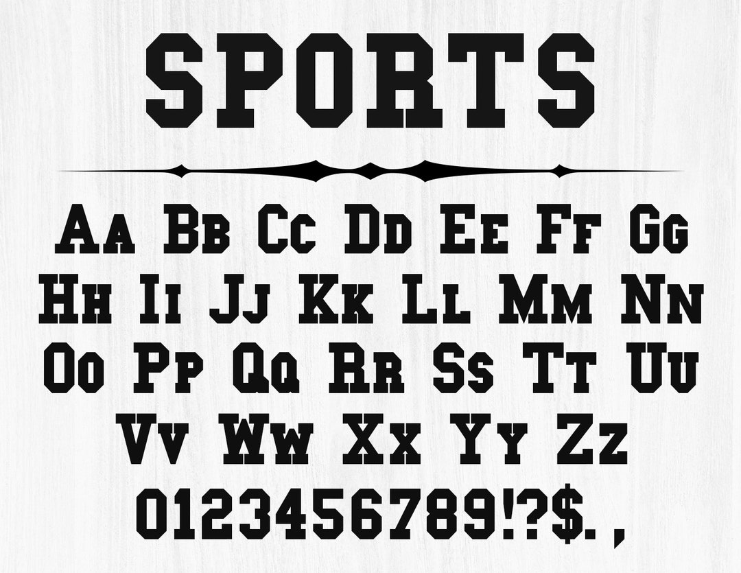 SPORTS Font SVG, Ttf, Png College Font, Block Font, University Font