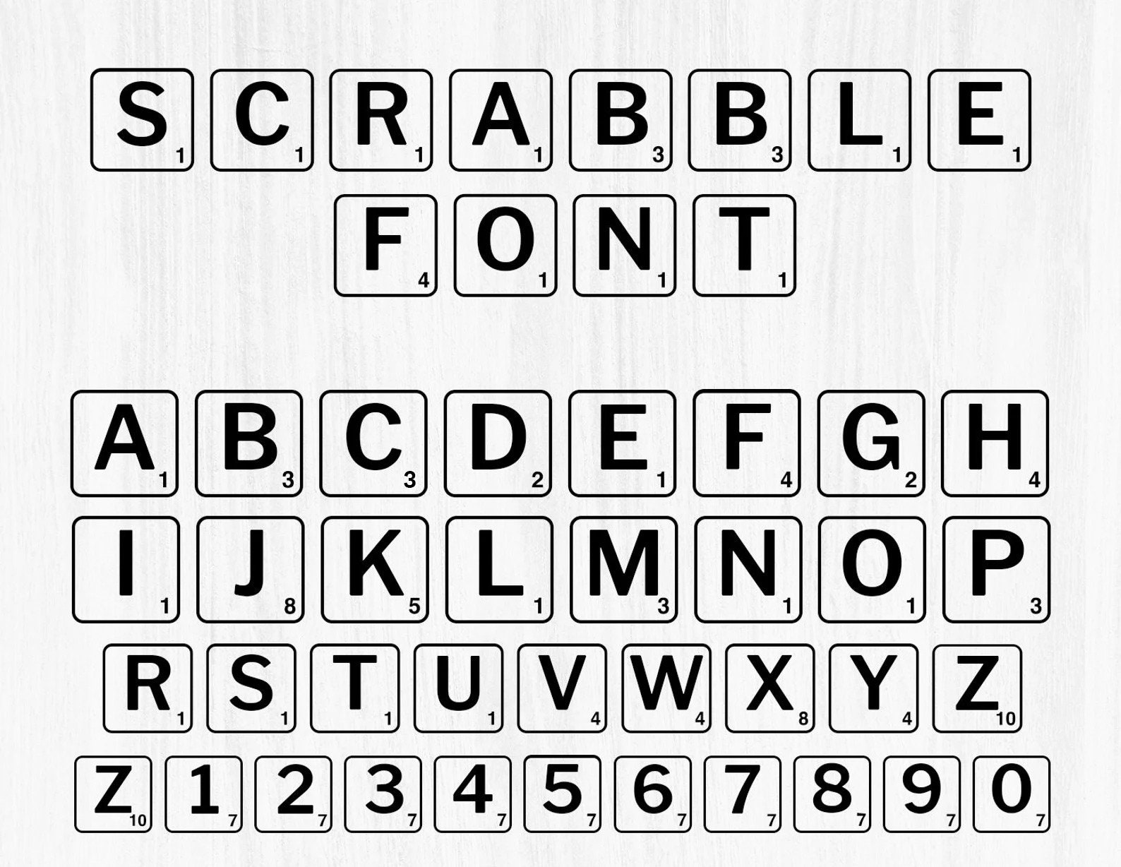 SCRABBLE Tiles Schriftart TTF SVG Scrabble Kacheln für Etsy.de