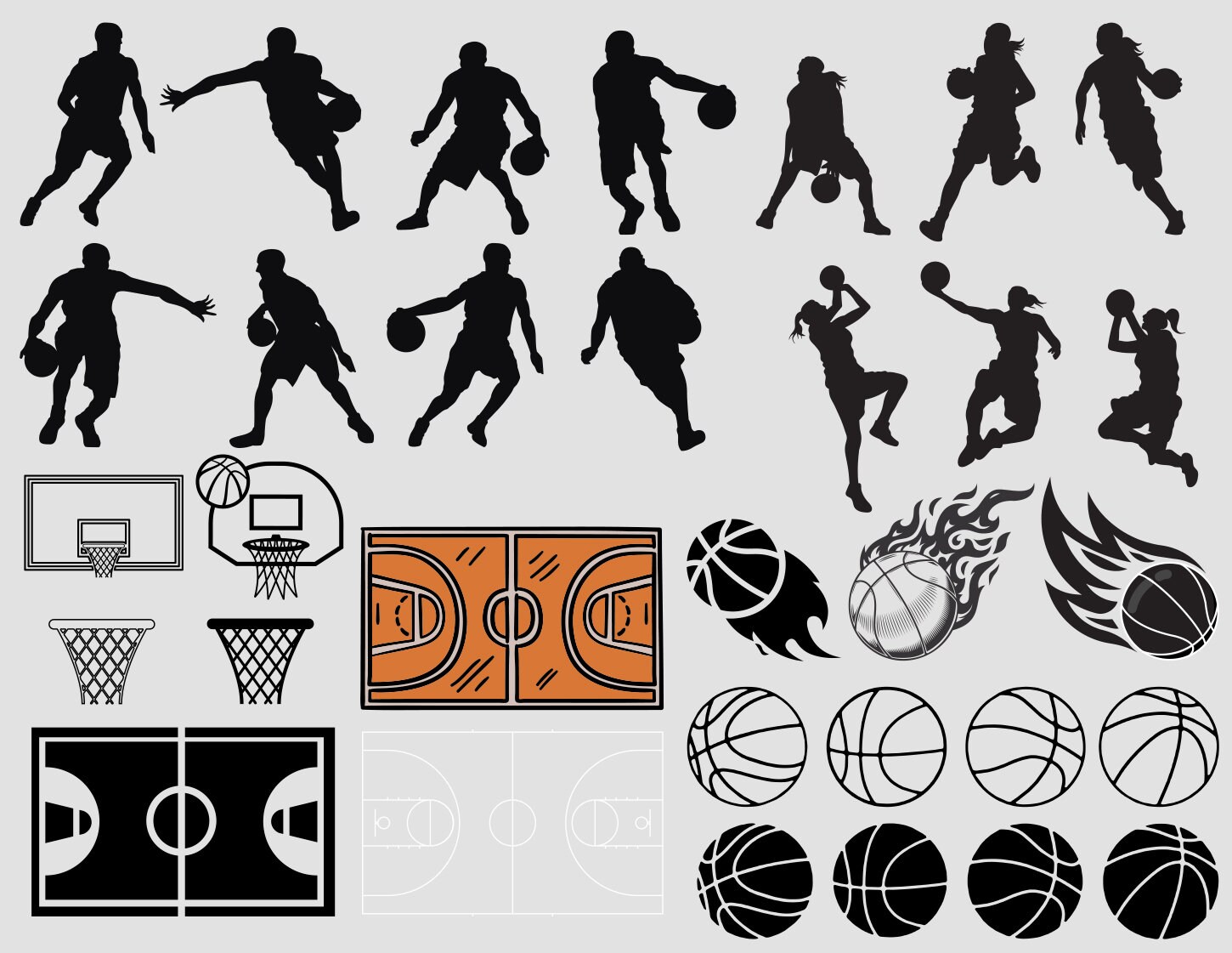 BASKETBALL SVG Bundle BASKETBALL Clipart Basketball Svg Cut - Etsy