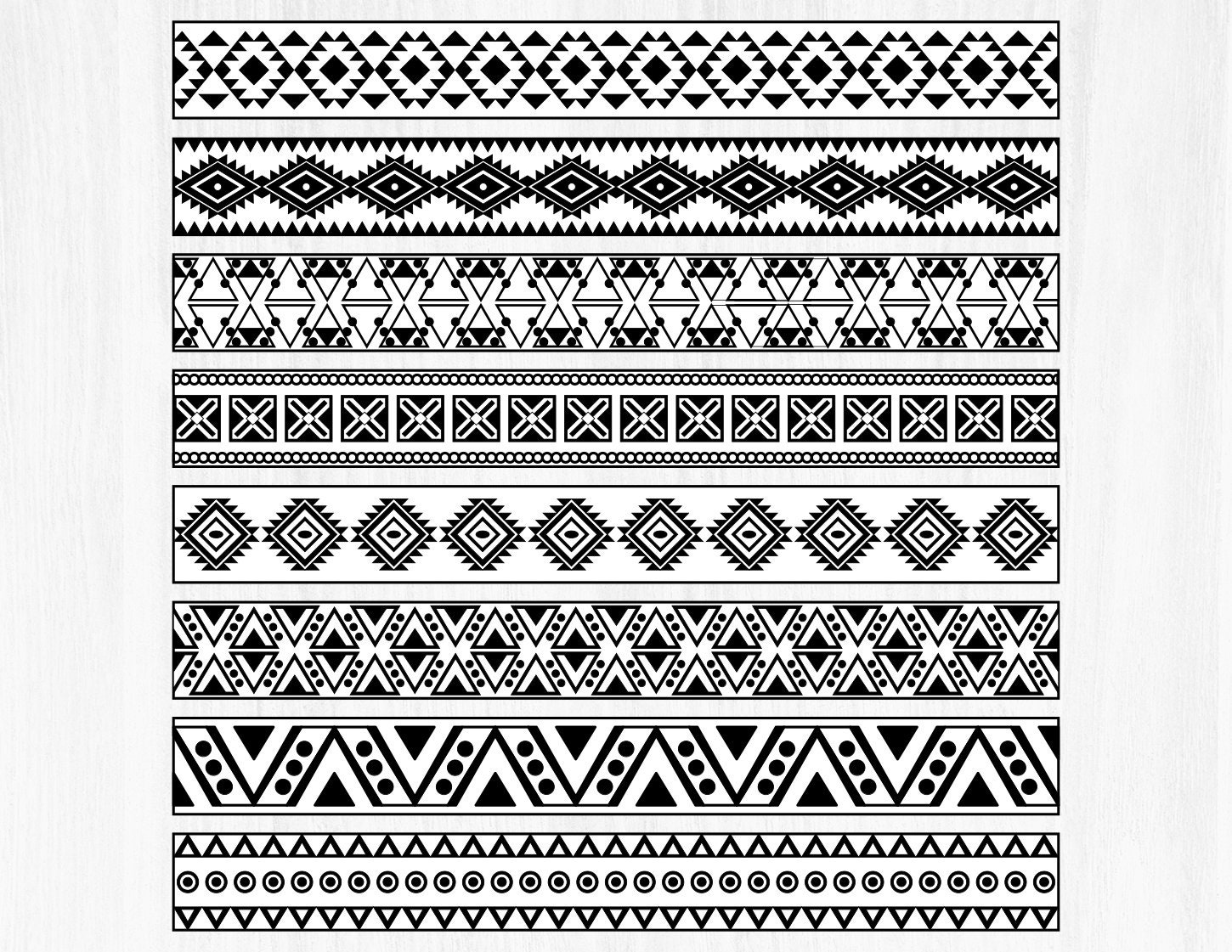AZTEC PATTERN SVG Tribal Border Svg Geometric Pattern Svg Etsy Ireland