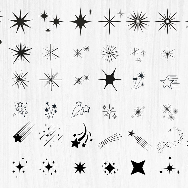 SPARKLE SVG, Stars SPARKLE Svg, Sparkle Svg Cut Files for Cricut, Sparkle cut files, Sparkle Clipart - Fireworks, New Year Svg