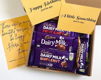 Cadbury Dairy Milk Chocolate - Birthday - Spring Summer - Easter - Valentines - Thank You - Treat Box - February Birthday - Gift For Him-Her