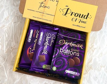 Cadbury Darkmilk Chocolate - Birthday - Spring Summer - Easter - Valentines - Thank You - Treat Box - February Birthday - Gift For Him-Her
