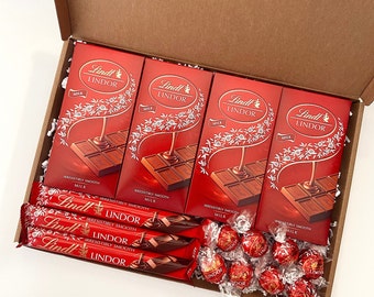 Lindt Lindor Milk Chocolates | Thinking Of You | Thank You | Sending a Hug | Get Well Soon | April Birthday | Easter Gift | Congratulations