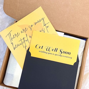 Gift with message card in an envelope.