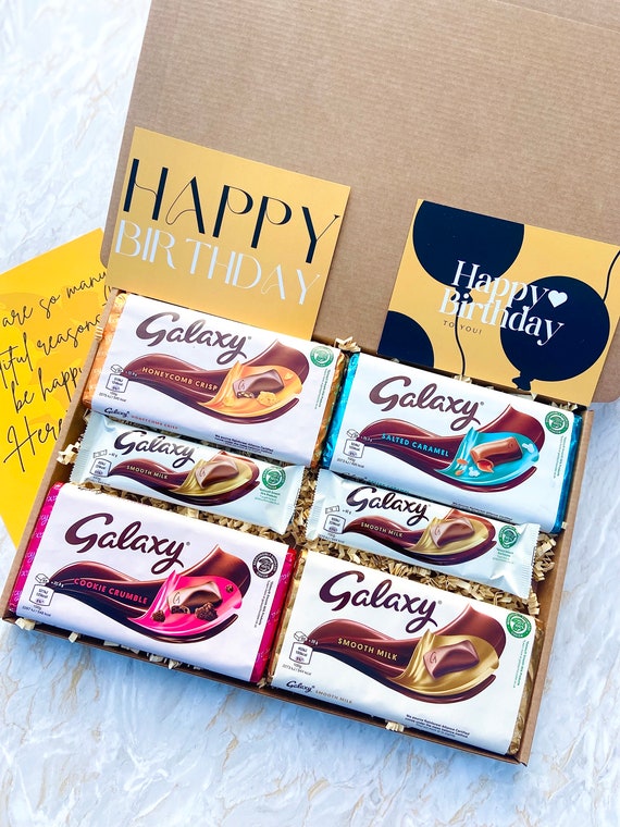 Cadeau chocolat galaxie Anniversaire Merci Je pense a vous Felicitations Fier Envoyer des calins Guerir bientot Saint Valentin Etsy France