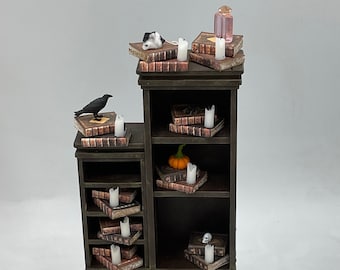 Miniaturowe księgi czarów czarownicy~Mini księgi czarów ze świecą~Mini zdobione księgi czarów