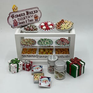 Miniature Christmas Cookie Shop~Over a dozen different miniature Christmas cookies