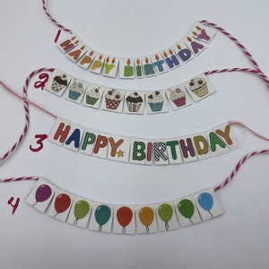 Bannières d'anniversaire miniatures