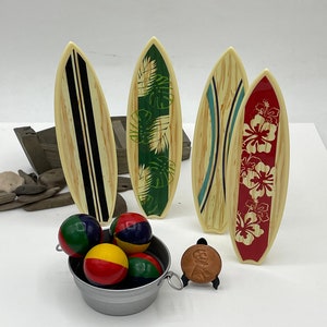 Miniature beach toys~Mini surf boards~Mini beach balls