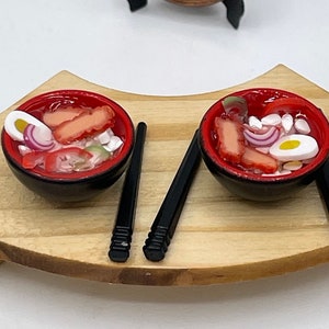 Miniature Rice Bowl Counter~mini Rice Bowls With Chopsticks~four Different Flavors - Etsy