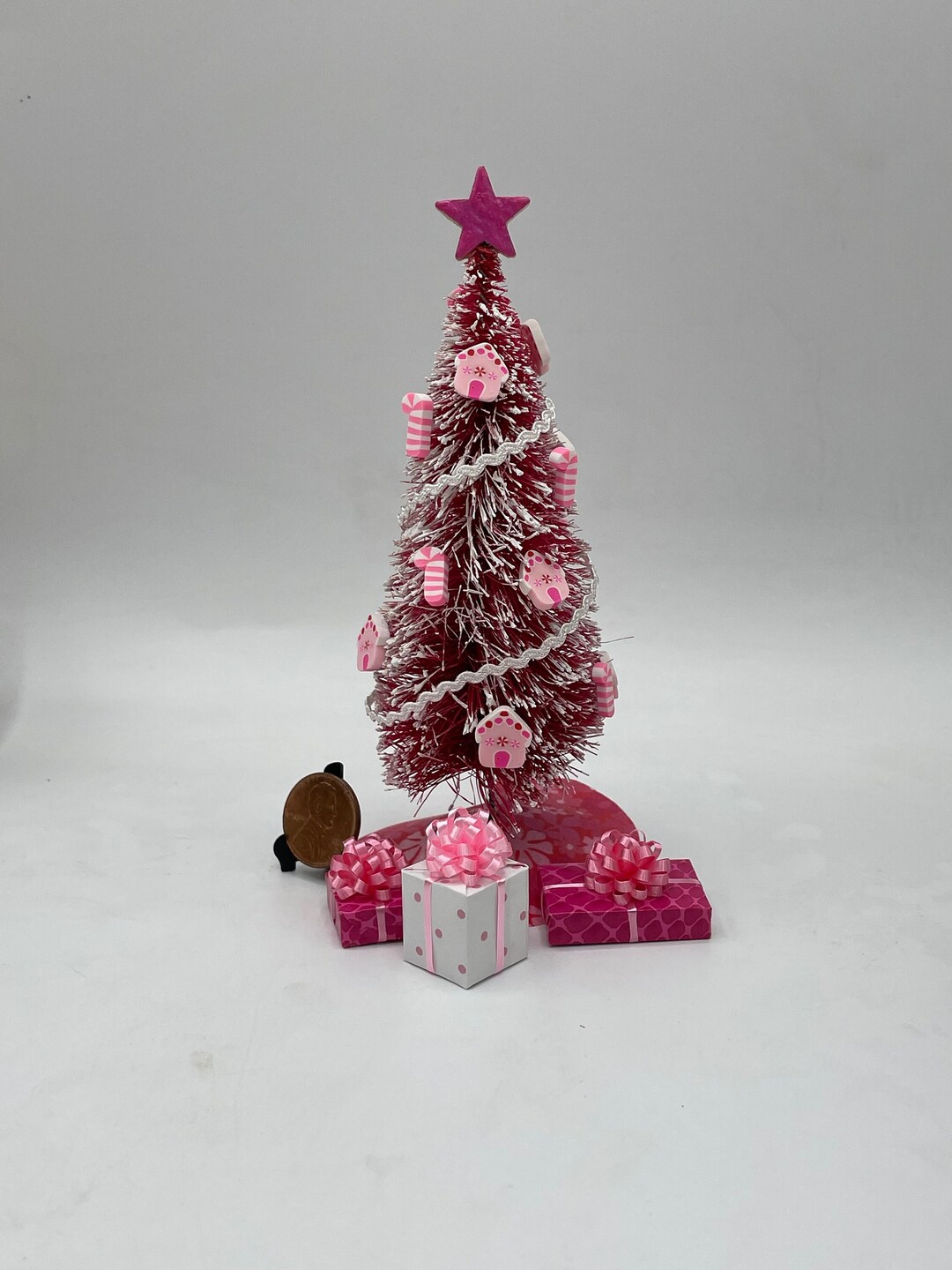 Miniature Pink Christmas Tree Etsy