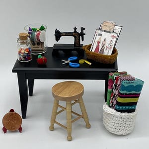 Sewing Cozy Corner~Mini sewing corner~Mini sewing tools~Mini sewing notions