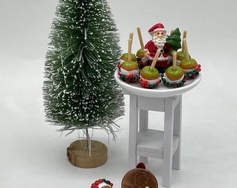 Miniature Christmas Caramel Apples