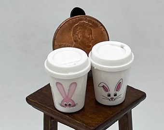 Miniature Take Out Cups~Mini Easter bunny cups
