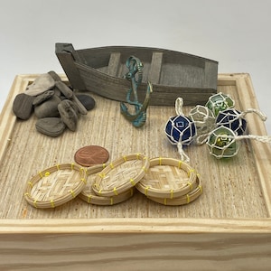Miniature beach treasure tray~Mini build a beach treasure tray~Mini ingredients for special beach tray
