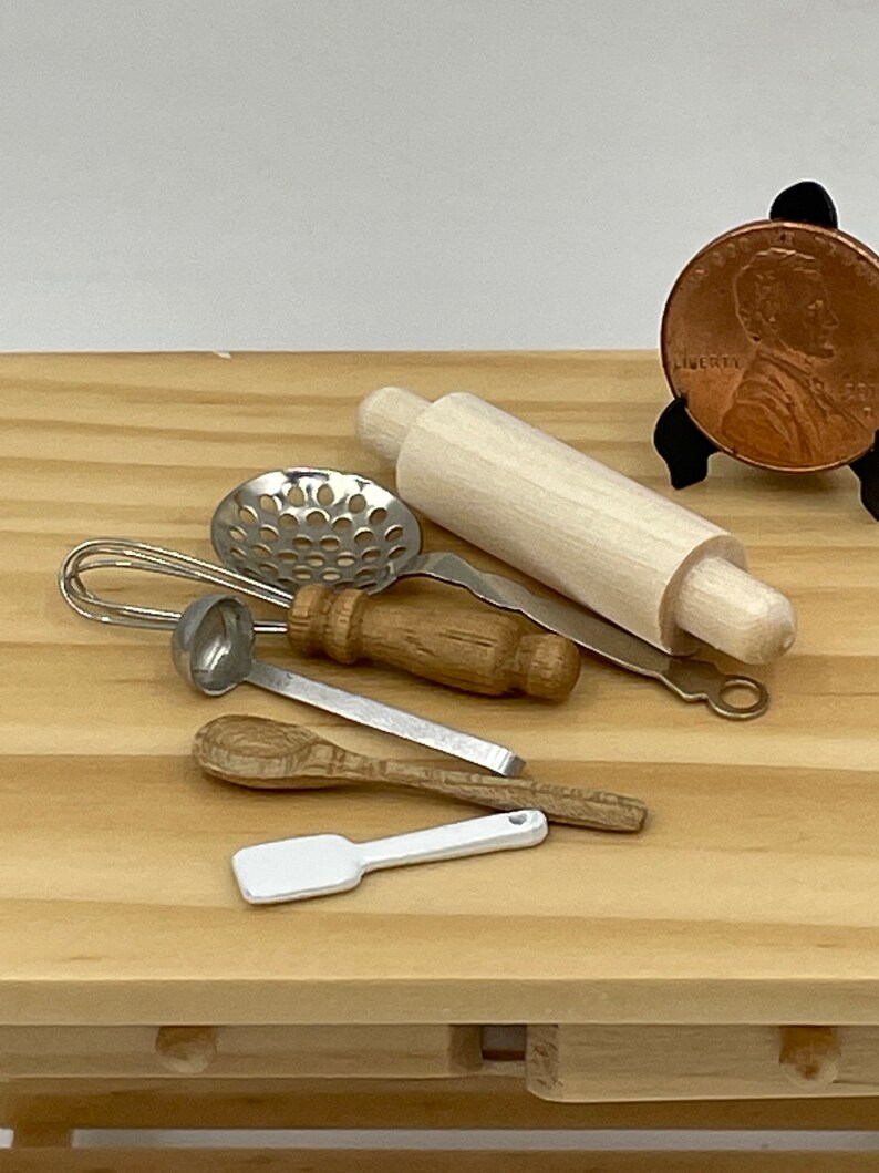 Miniature Kitchen Island~miniature Kitchen Utensils~miniature Fruit ...