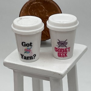 Miniature Take Out Cup~Mini yarn lover&#39;s cup