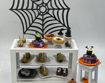 Dulces de Halloween en miniatura ~ Mini manzanas acarameladas ~ Nuevos mini pasteles y dulces