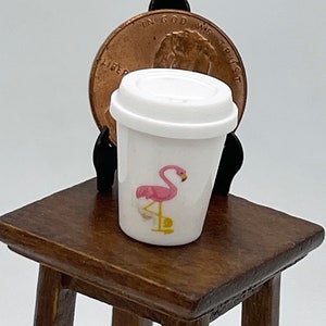 Miniature Take Out Cups ~ Mini Flamingo Tasse zum herausnehmen