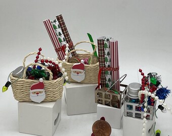 Cestas navideñas en miniatura