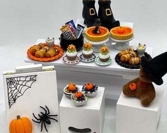 Fiesta de calabazas de Halloween en miniatura