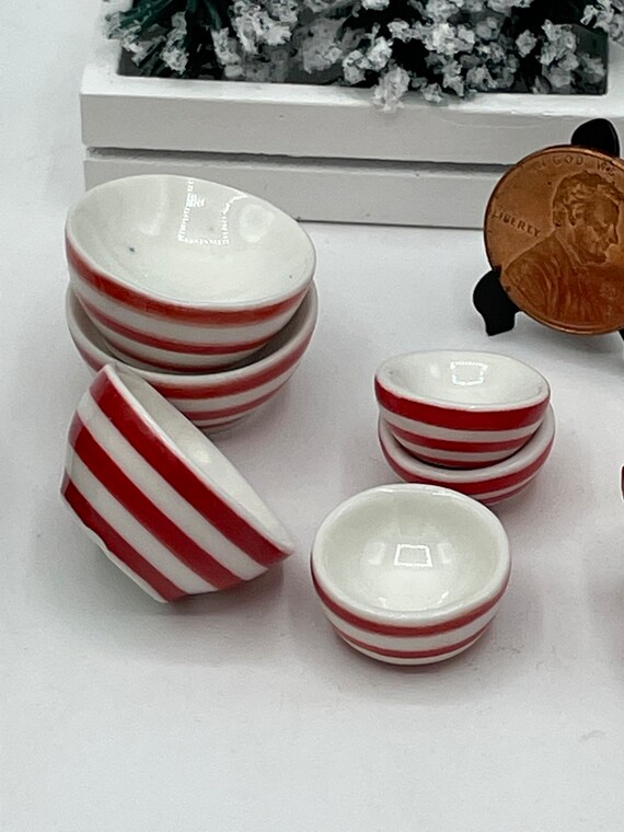 ミニチュアクリスマス陶器店〜ミニボウル〜ミニティーポット〜ミニ