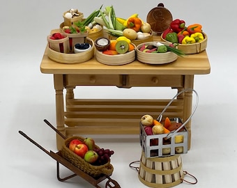 Miniature Produce Baskets~Miniature fruit and vegetable trays