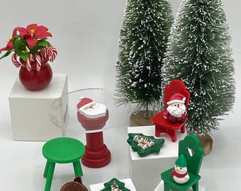 Mesa navideña en miniatura y demás
