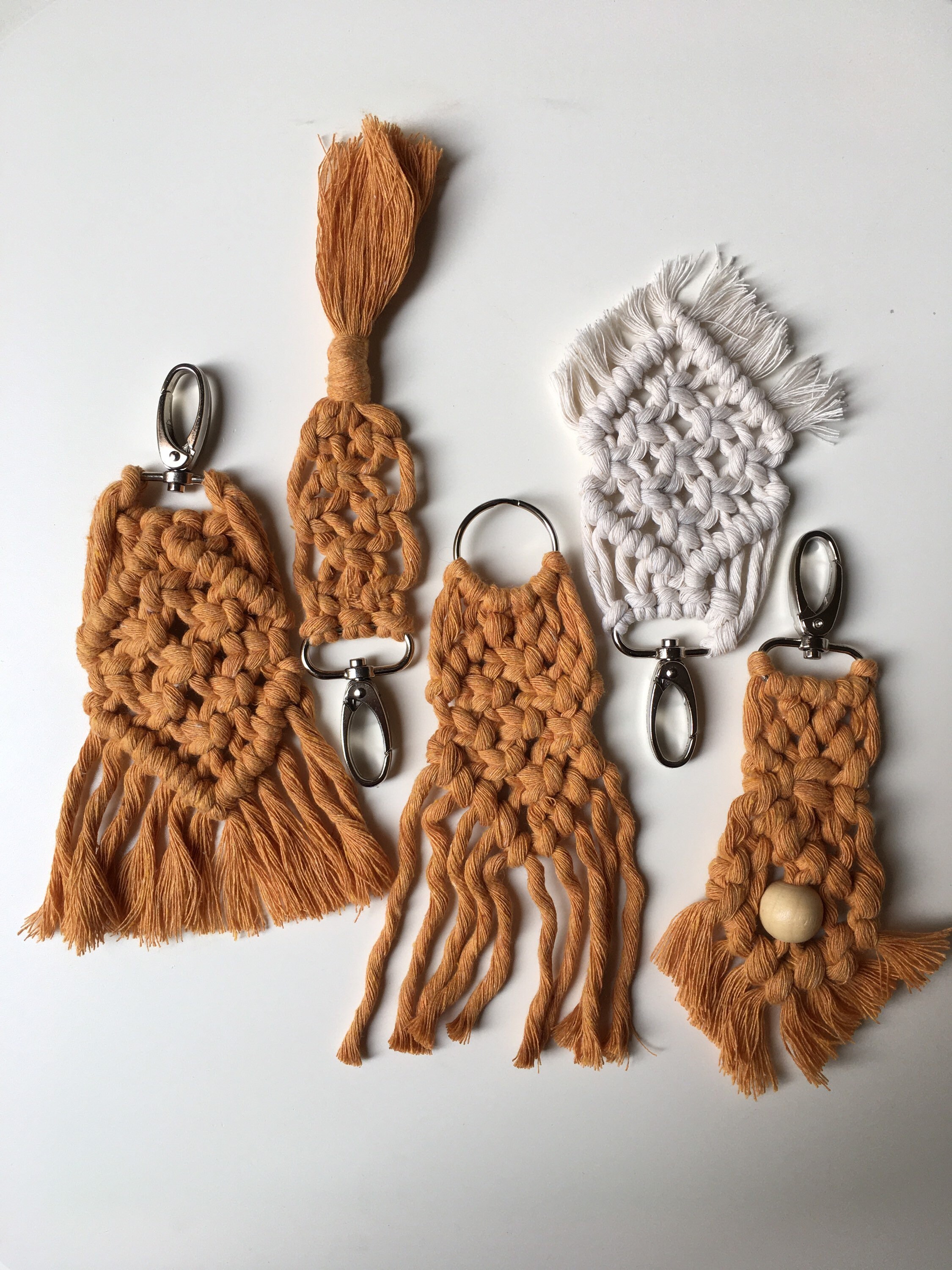 Macrame Keychain Custom READY TO SHIPcotton boho unique key Etsy