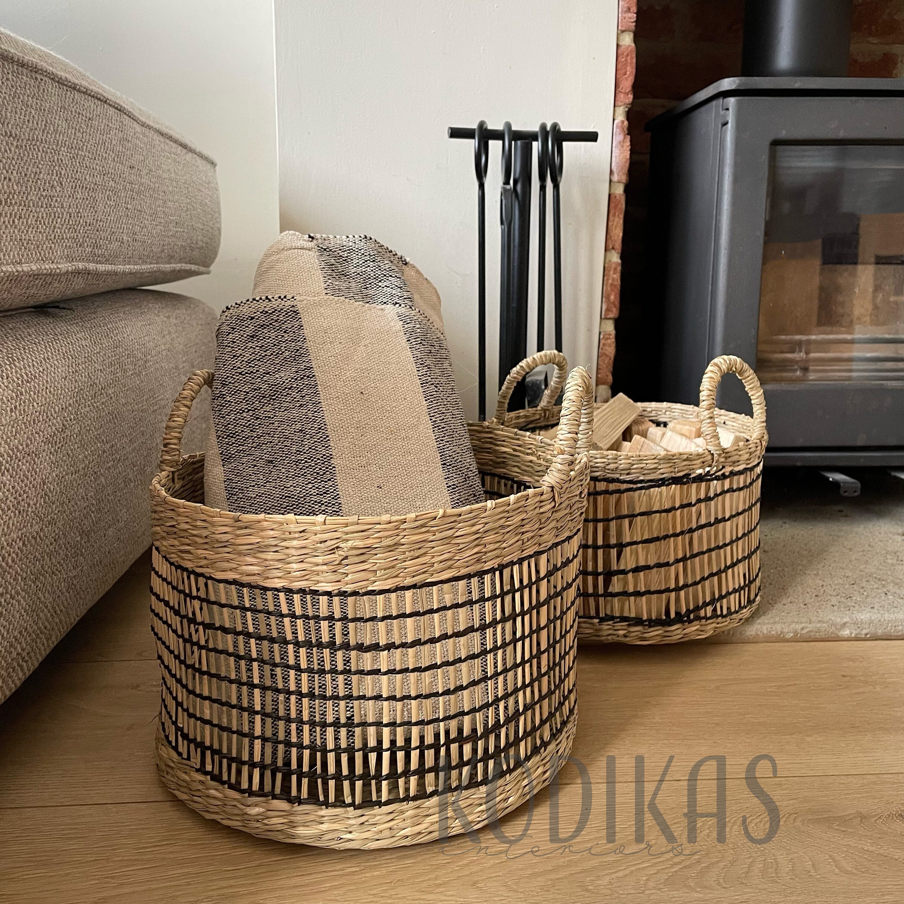 Throw Blanket Basket Etsy UK