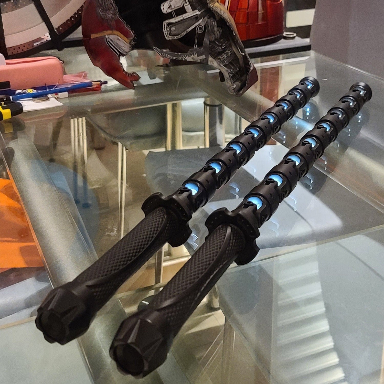 Black Widow Weapon Batons With Ledmarvel the Avengers Black Etsy