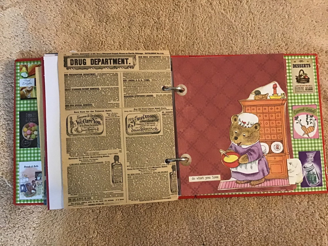 Cookbook Junk Journal Etsy