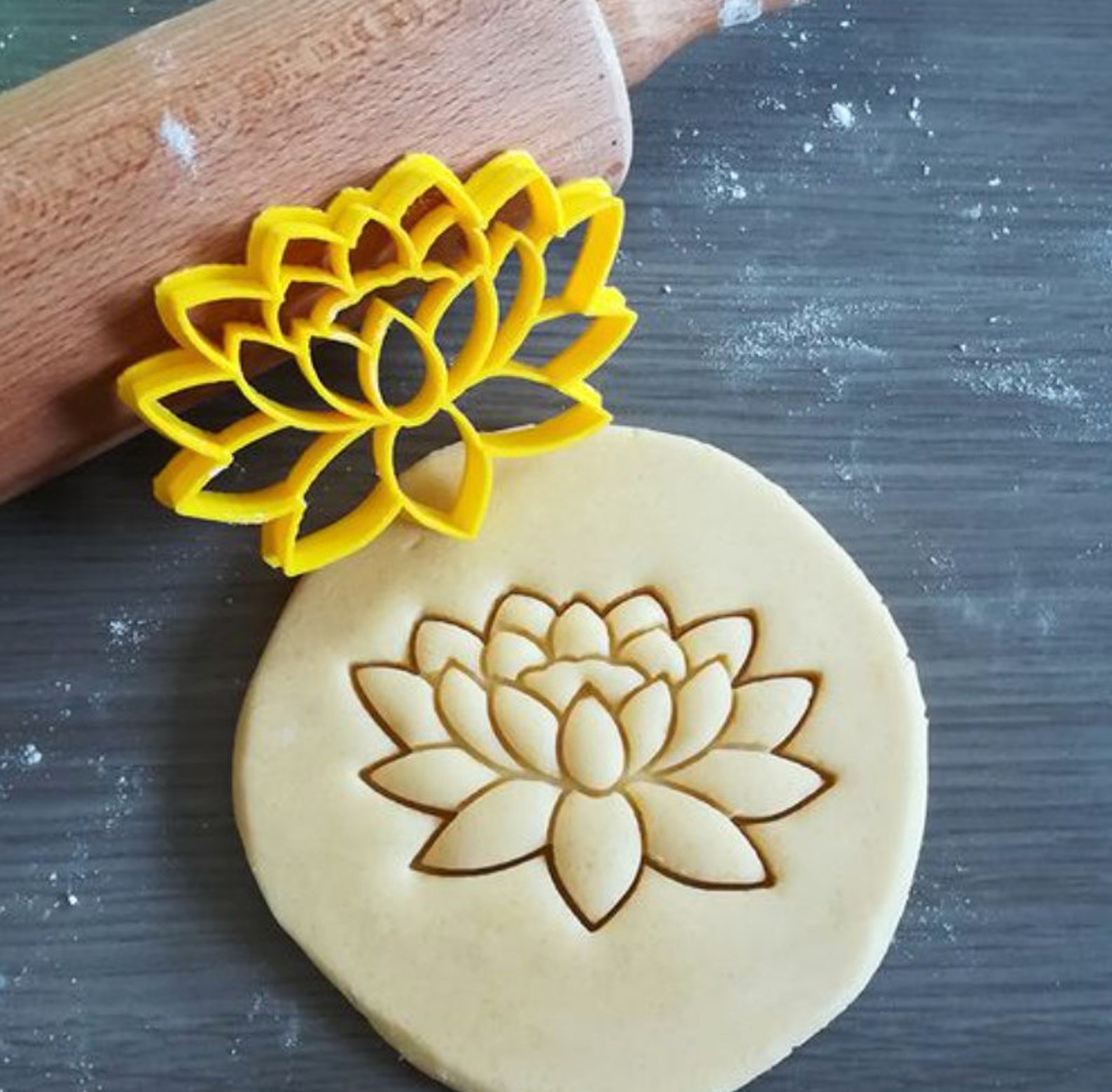 Lotus Flower Cookie Cutter Flower Cookie Cutter Cookie Etsy