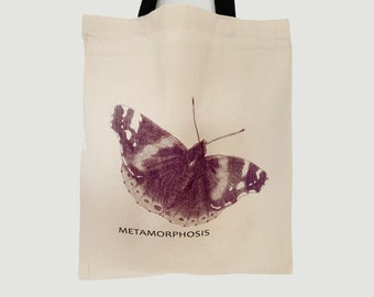 Metamorphosis butterfly tote bag -  shopping bag - empowering tote bag