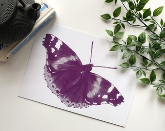 Butterfly screen printed art