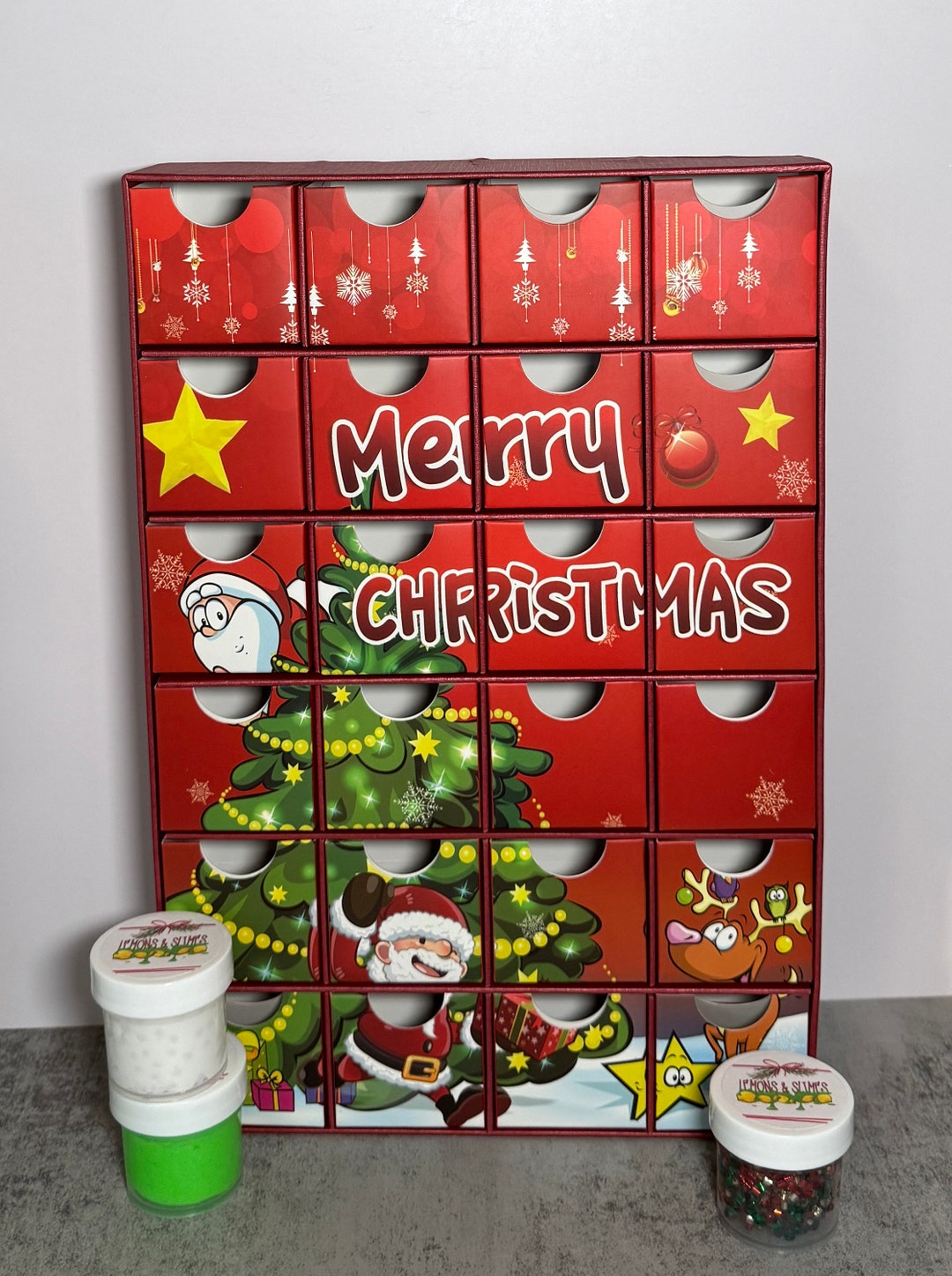 Slime Advent Calendar Gift for Kids Christmas Etsy