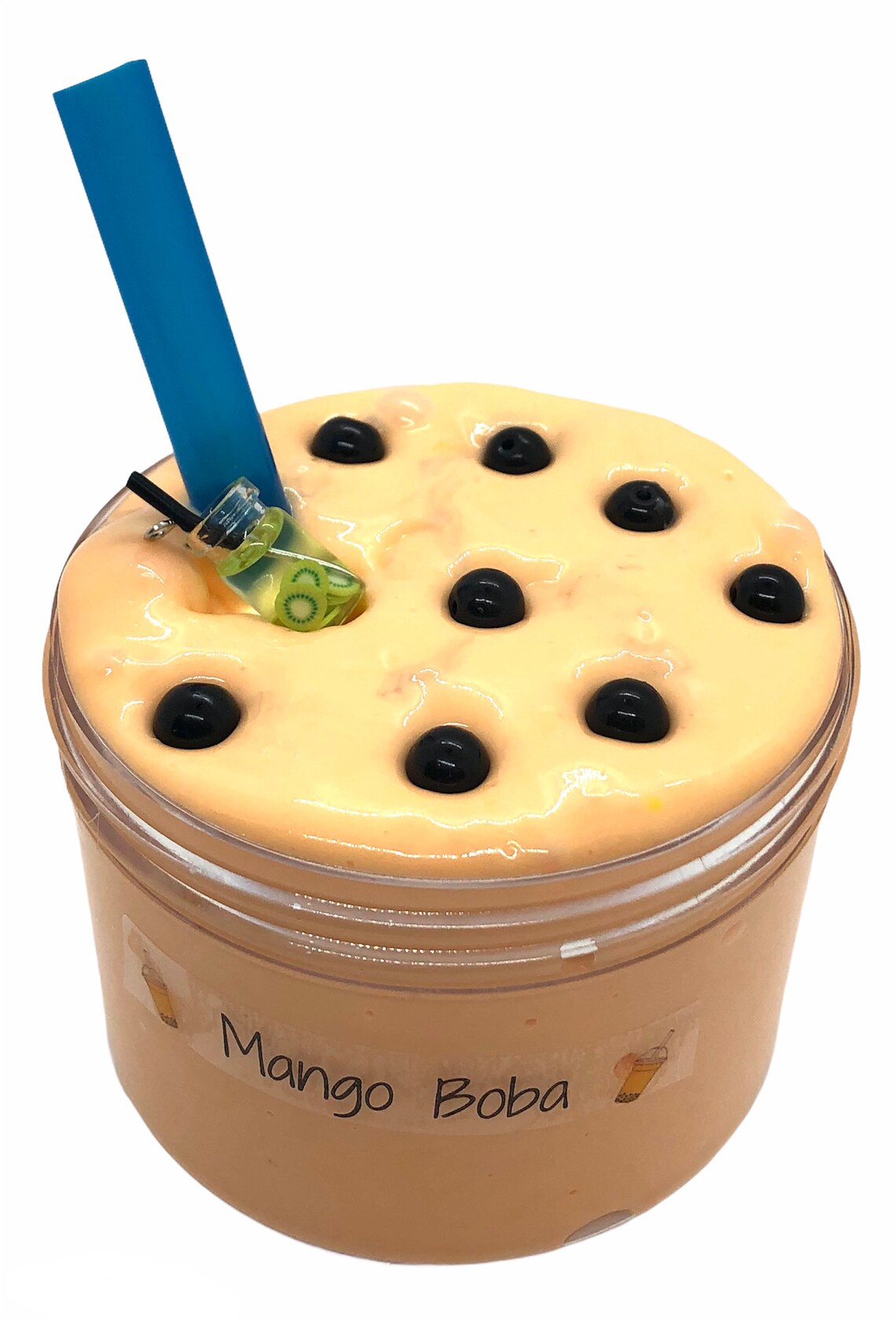 Thick and Glossy Slime Mango Boba Scented Slime Slime Etsy Singapore