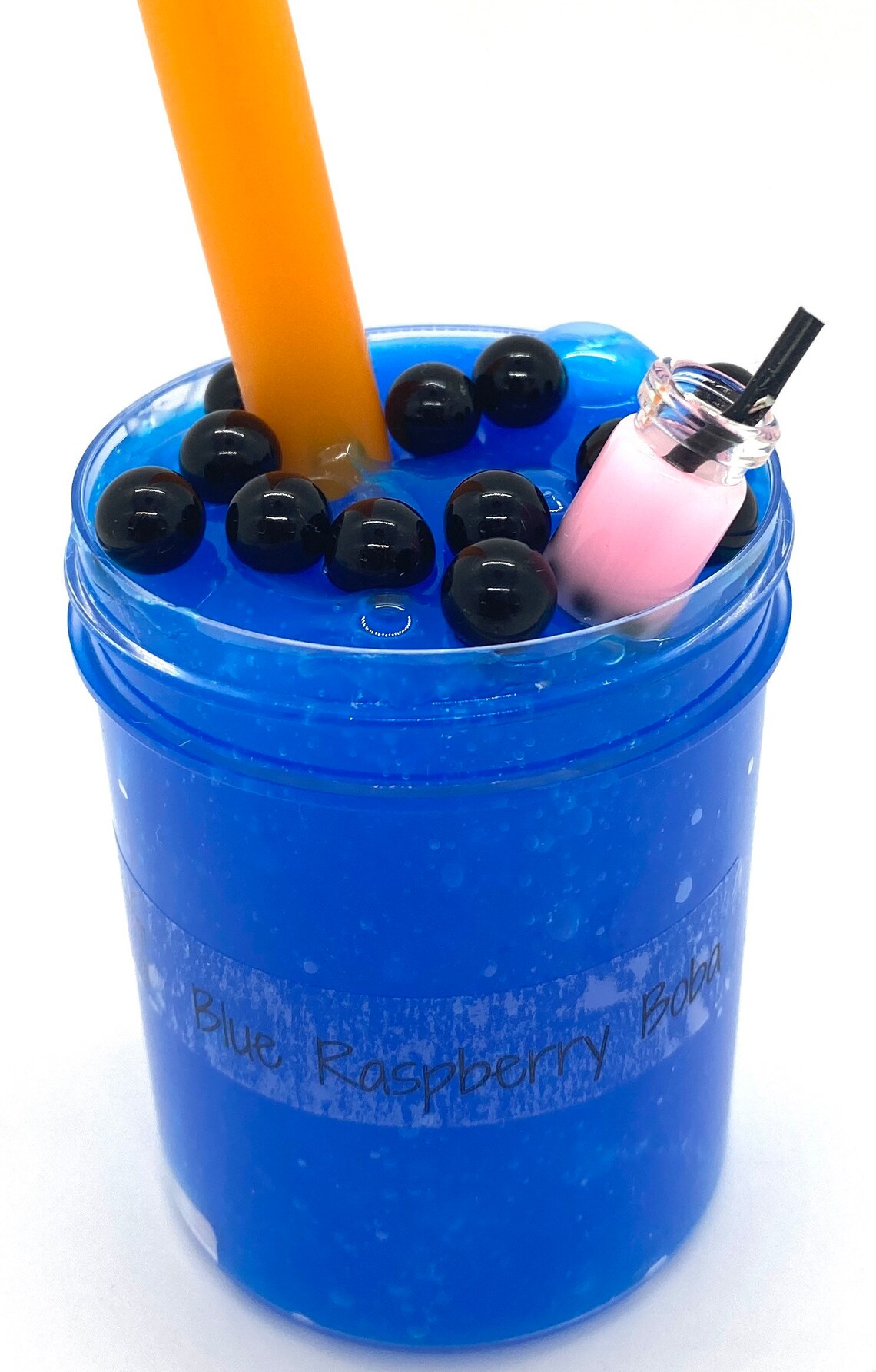 Blue Raspberry Boba Clear Slime Slime Shop Etsy