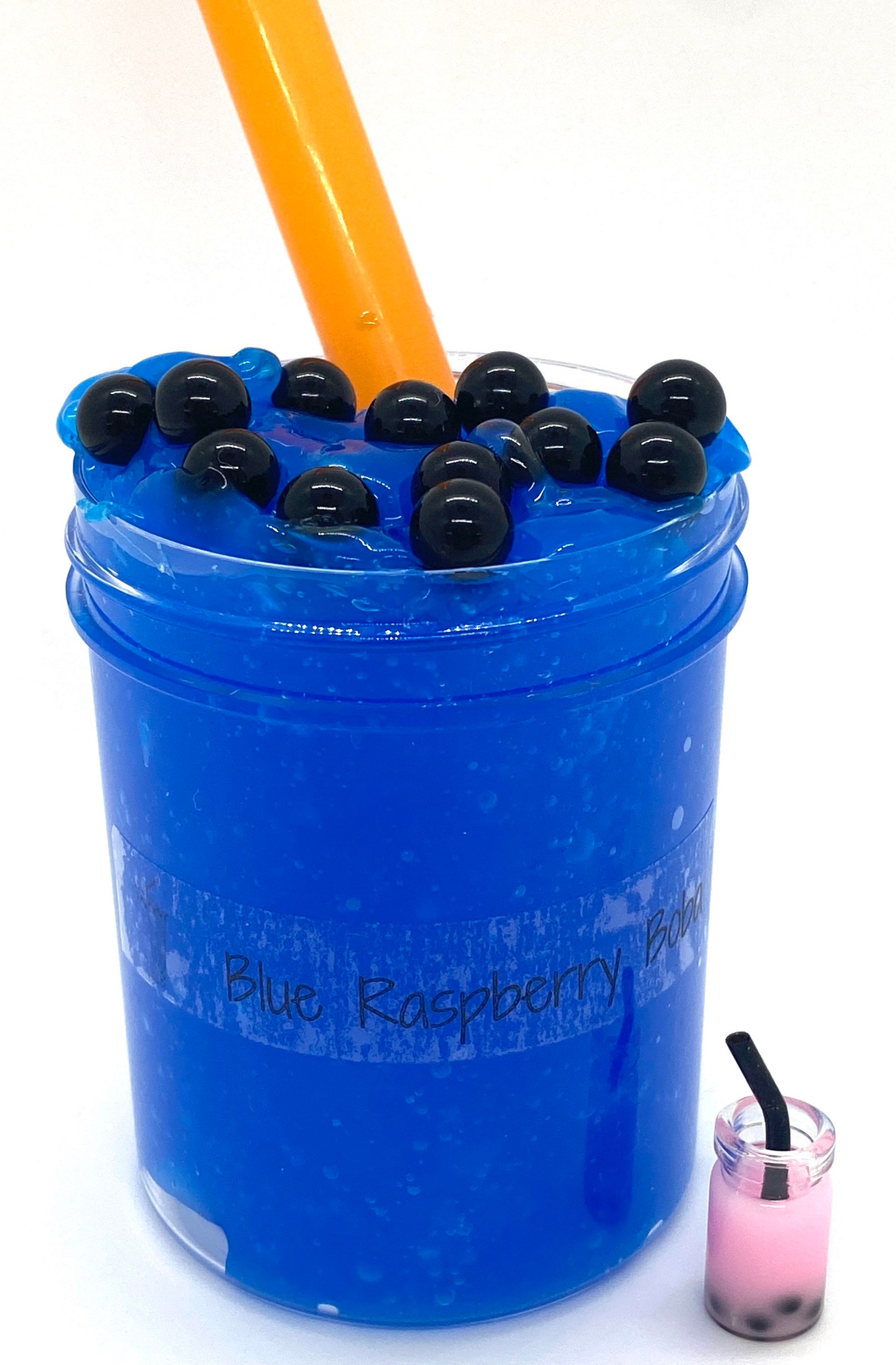 Blue Raspberry Boba Clear Slime Slime Shop Etsy