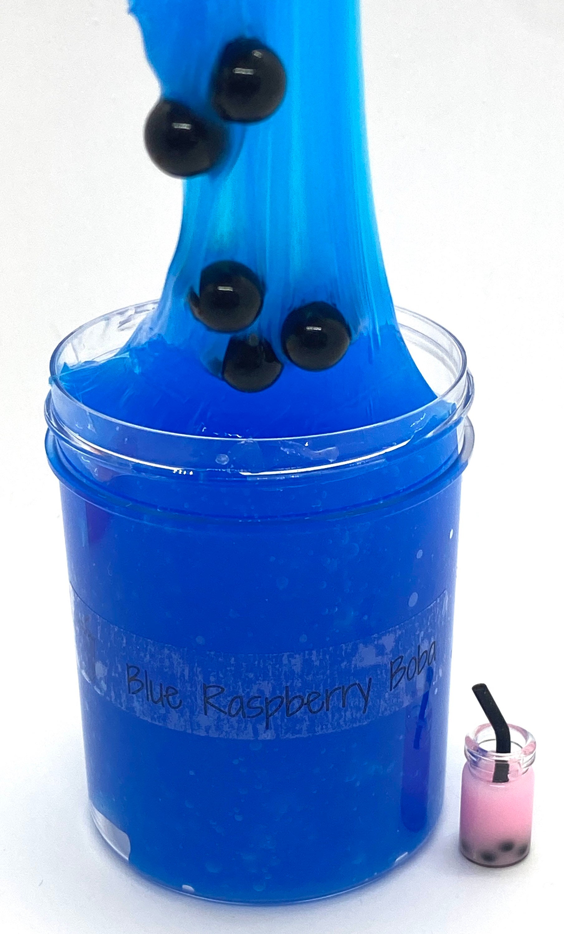 Blue Raspberry Boba Clear Slime Slime Shop Etsy