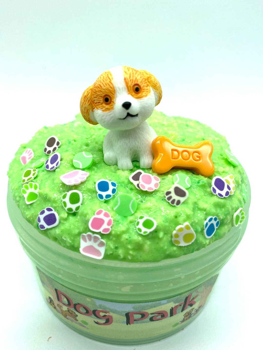 Crunchy Slime, Dog Park Slime, Snow Fizz Slime, Slime Shops Etsy