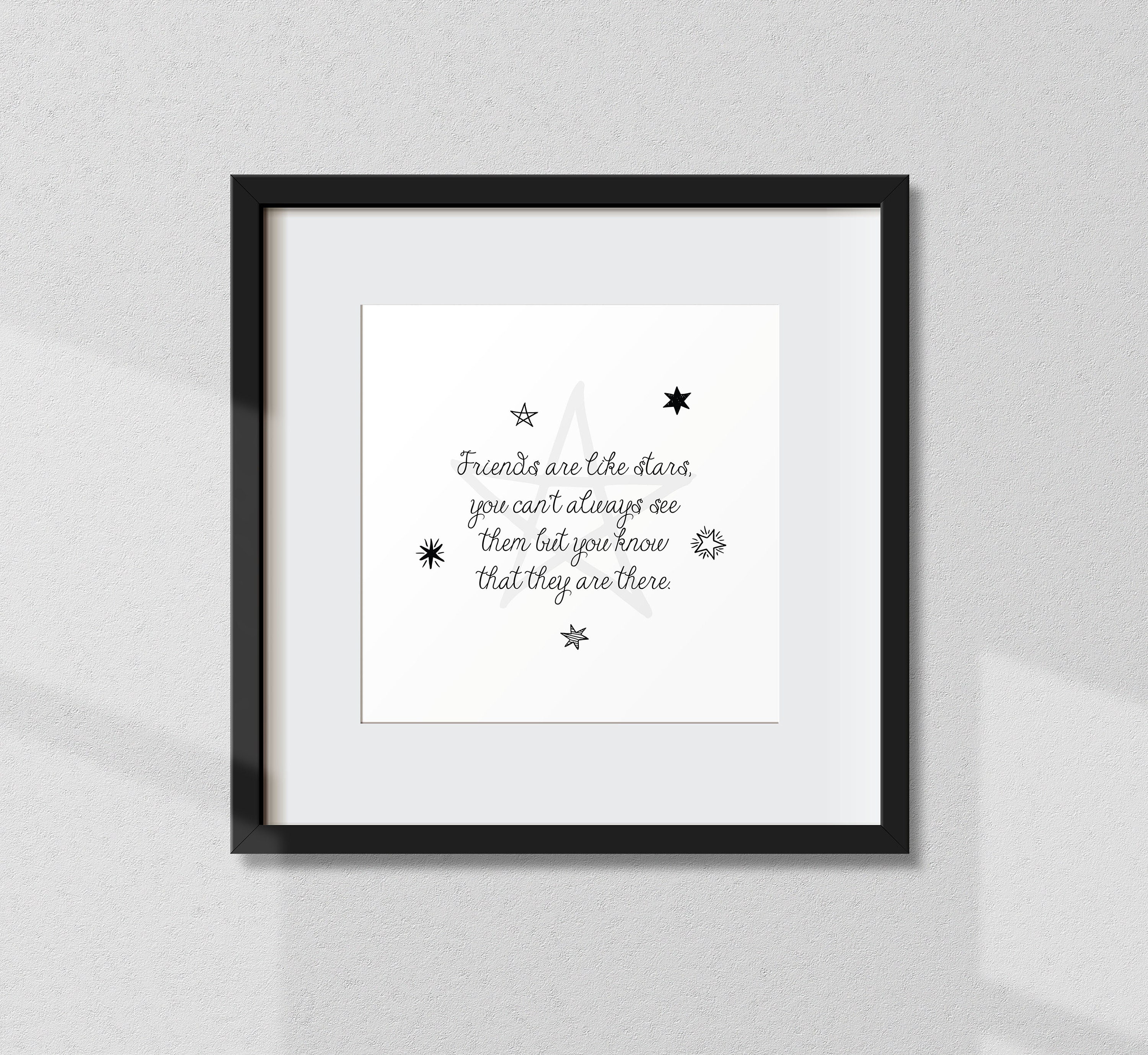 Friends are like stars quote print friendship print unusual | Etsy