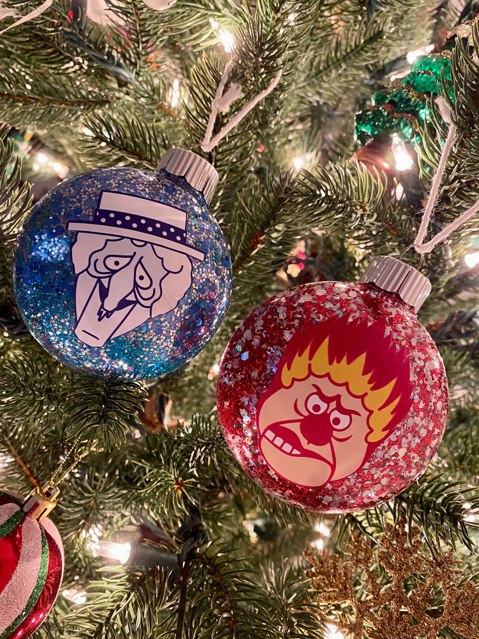 Snow Miser and Heat Miser Ornament Set Etsy