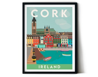 Travel poster of Cork, Ireland