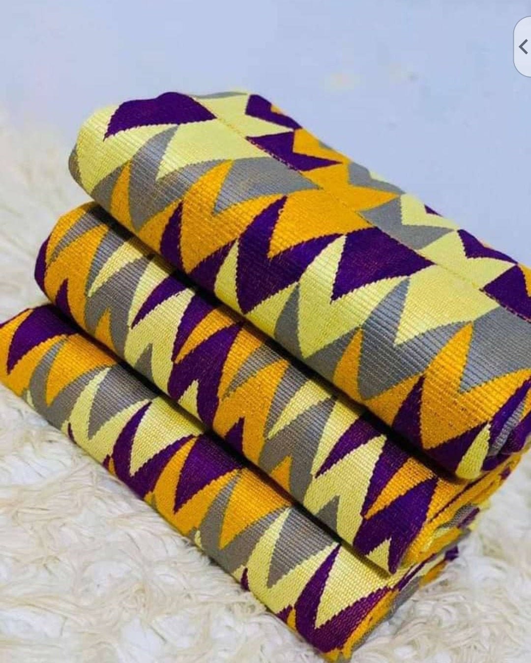 Authentic Kente 6 and 12 Yards Genuine Ghana Handwoven Kente Fabric and