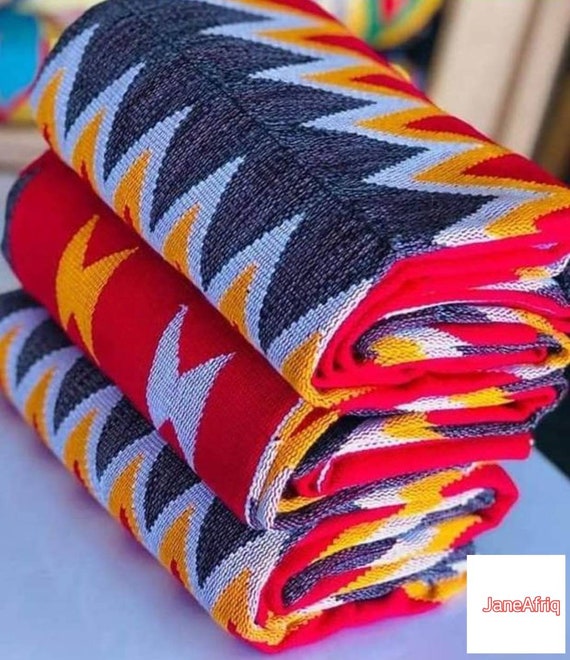 Kente - Authentic Kente Cloth - Handwoven Kente Fabric - 6 and 12 yards  Genuine Ghana Kente - African fabric - African Traditional Kente